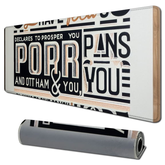 nygtbtfer Bible Quote Mouse Pad, for i Know The Plans i Have for You, declares The Plans to Prosper You and not to harm You, Plans to give You Hope and a Future 31.5x11.8 in