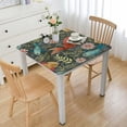 thumbnail image 1 of nygtbtfer Bird Wooden Board Square Fitted , Waterproof Polyester Stain Resistant Table Clothes, Edge Wipeable s Fits Square Table 46*46, 1 of 8