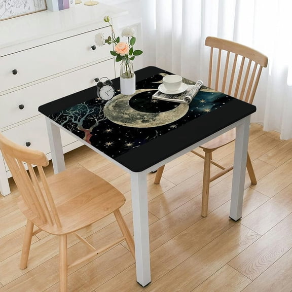 nygtbtfer Black Floral Tablecloth Altar Cloth Divination Cards Table Cloth Wall Decor