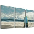 thumbnail image 1 of nygtbtfer  Black and White Beach Canvas Wall Art Tropical Coastal Seaside Landscape Picture for Wall Contemporary Artwork Ready to Hang 12x16x3pcs, 1 of 4