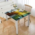 thumbnail image 1 of nygtbtfer Blue Image Design Tablecloth, Landscape Printed Tablecloth Fitted Tablecloths for Indoor, Dining Table Cover for Party Family Gathering,  46*46, 1 of 8