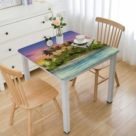 nygtbtfer Blue Tablecloth, Landscape Printed Tablecloth Personalized Tablecloth Waterproof Stain Resistant Polyester Tablecloth for Picnic Banquet Holiday Party Kitchen Dining Room, 40*40