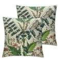 thumbnail image 1 of nygtbtfer Botanical Print Pillow Covers Set of 2 Flower Decorative Throw Pillow Cases Outdoor Farmhouse Decor for Sofa Couch Bed White, 1 of 7