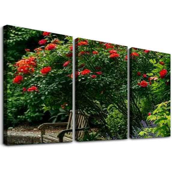 nygtbtfer Canvas Wall Art for Wall Decor - Spring Landscape- Landscape Paintings Print On Canvas HD Giclee Artwork Ready to Hang for Living Room Office 12x16x3pcs