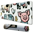 thumbnail image 1 of nygtbtfer Cartoon Farm Animals Horse Large Mouse Pad Gaming Mouse Pad Extended Computer Keyboard Desk Pad Non-Slip Desk Mats for Work Game Home Office,, 1 of 6