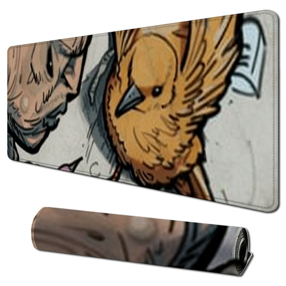 nygtbtfer Cartoon Farm Chicken PU Leather Large Mouse Pad for Desk,Long Gaming Keyboard Mouse Pad,Waterproof Computer Desk Writing Mat,Office Desk Accessories 31.5x11.8 in