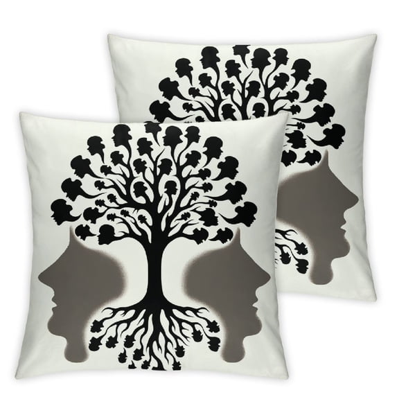 nygtbtfer Christmas Pillow Covers White Black Christmas Decor Throw Pillows Winter Holiday Outdoor Cushion Cases for Couch Bed Decorations,Multi-Size White