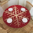 thumbnail image 1 of nygtbtfer Christmas Round Fitted Tablecloth with Elastic Edge Table Cover Fits Tables 42-46, 1 of 8