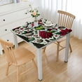 thumbnail image 1 of nygtbtfer Christmas Tablecloth Rectangle Green Flower Fabric Table Cloth Washable Table Cover for Picnic Dinner Table Home Kitchen Christmas Party Decoration, 1 of 7
