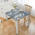 thumbnail image 1 of nygtbtfer Christmas Trees and Houses Winter Snowy Landscape Seamless Texture  Lace Wrinkle Tablecloth, Washable Circular Macrame Table Cloth Cover for Kitchen Dinner Party Décor  white, 1 of 8