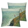 thumbnail image 1 of nygtbtfer Claude Monet Throw Pillow Covers Set of 2 Decorative Soft Linen Fabric Boho Square Cushion Case for Room Bedroom Sofa Car White, 1 of 7