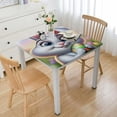 thumbnail image 1 of nygtbtfer Colorful Egg Square Fitted Table Cloth Colorful Egg Square Tablecloths with Elastic Edge Wipeable Non Slip Table Cover for Parties Party Outdoor Kitchen Holiday Table Pads White, 1 of 7