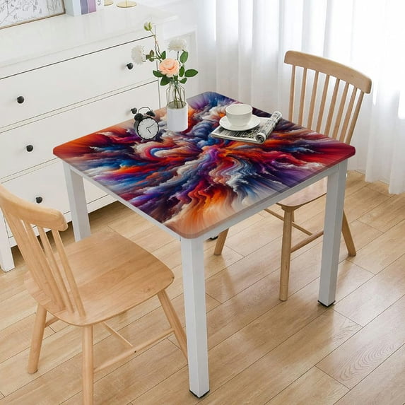 nygtbtfer Colorful Spiral - Table ClothTableCloths Reusable Table Covers Durable Picnic Mat Outdoor Table Cloths Cover Protector For Parties Kitchen Dining Elastic Edge