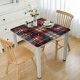 thumbnail image 1 of nygtbtfer Comfy Cottage Christmas Cotton Fabric Tablecloth -Black, Red and Metallic Silver Holiday Kitchen and Dining Room Easy Care Cotton Weave Tablecloth, 1 of 7