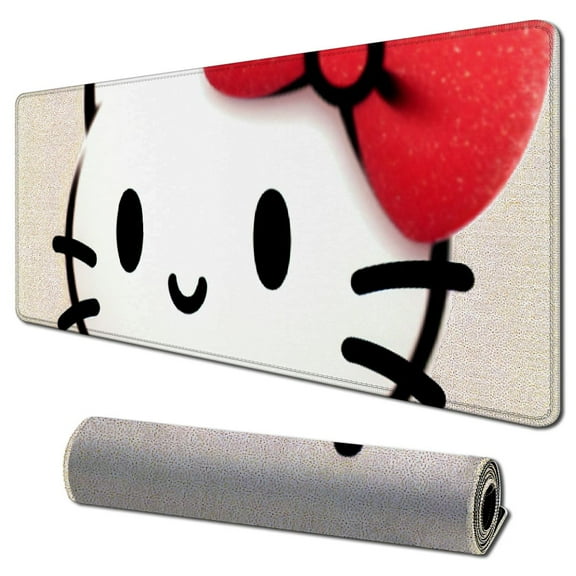 nygtbtfer Cute Anime Mouse Pad Mousepad for Women Small Gaming Mouse Mat Non-Slip Rubber Base for Desktops Computer Laptop 31.5x11.8 in