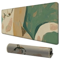 nygtbtfer Cute Sleeping Cats Desk Mat Desk Pad, Minimalist Boho Mouse Pad Cream Tan Gaming Deskmat, Large Keyboard Mat, Office Decor Desk Accessories for Women 31.5x11.8 in