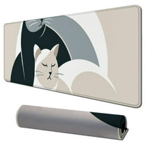 nygtbtfer Cute Sleeping Cats Desk Mat Desk Pad, Mouse Pad XXL, Cream Tan Gaming Deskmat, Large Keyboard Mat, Office Decor Desk Accessories for Women