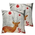 thumbnail image 1 of nygtbtfer Decorative Pillowcases Red Christmas with Birch Tree Throw Pillow Covers Cases Home Decor Sofa Cushion White, 1 of 7