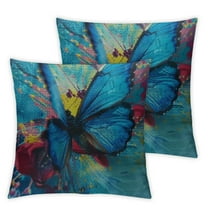 nygtbtfer Decorative Throw Pillow Bold Splash Linen Pillow s Square Standard s for Couch Sofa Bed White