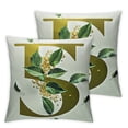 thumbnail image 1 of nygtbtfer Decorative Throw Pillow Covers Cushion Cases Pillow Covers Plant Alphabet Initial Letter Throw Pillow Covers Cushion Case Spring Home Decorative for Sofa Couch Décor White, 1 of 7