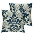 thumbnail image 1 of nygtbtfer Decorative Throw Pillow Covers  Set of 2, Blue Modern Simple Square Pillow Case Cushion Cover for Sofa Couch Farmhouse Outdoor Living Room  White, 1 of 7