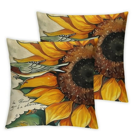 nygtbtfer Decorative Throw Pillow of 2, Flower , Fall White