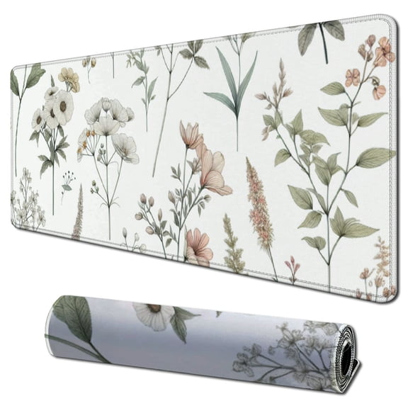 nygtbtfer Desk Mat Cute Mouse Pad Large, XL Laptop Computer Keyboard and Mouse Mat with Stitched Edges, Big Mousepad for Women Office Decor Desk Accessories