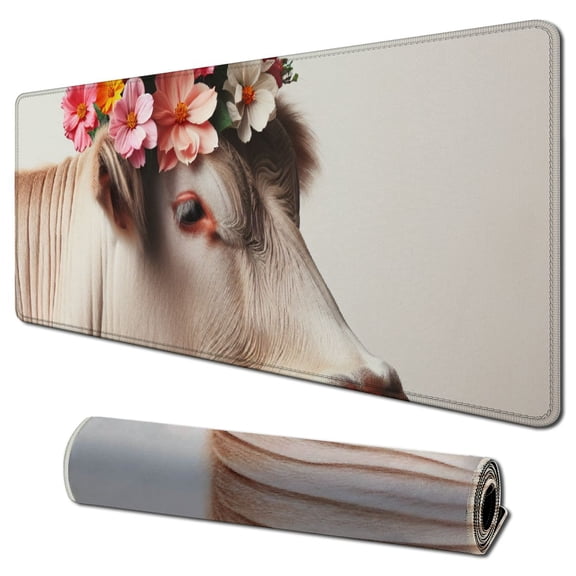 nygtbtfer Desk Mat, Gaming Mouse Pad,XXL Extended Mouse Pad Mat for Office,Computer,Keyboard with Non-Slip Base Stitched Eges Mousepad 31.5x11.8 in