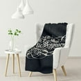 thumbnail image 1 of nygtbtfer Dog Side My Side Throw Blanket Throw Size Black White Plush Bed Blanket Romantic Love Sherpa Blanket Wedding Anniversary Fleece Blanket for Bedroom Living Rooms Sofa Couch White, 1 of 6