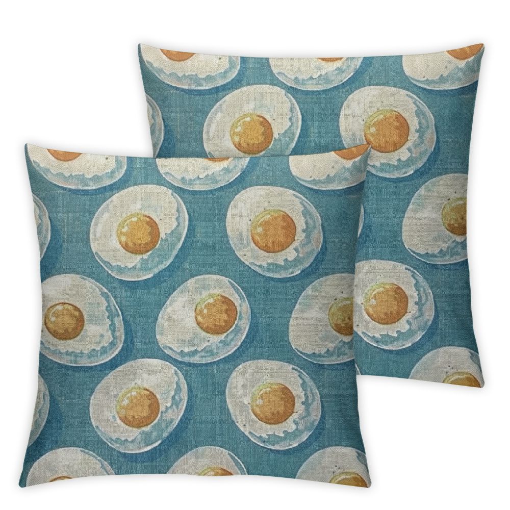 nygtbtfer Egg Throw Pillow Case Cute Morning Breakfast Fried Eggs