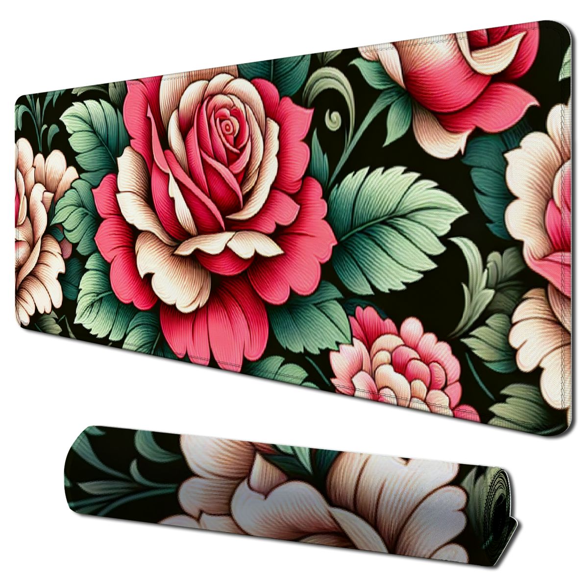 nygtbtfer Extended Long Cute Large Mouse Pad, Roses Gaming Mousepad ...