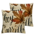 thumbnail image 1 of nygtbtfer  Fall Decor Pillow Covers Gray Pumpkin Farmhouse Throw Pillow Case Happy Harvest Hello Pumpkin Farm Truck Decorative Cushion Cover for Autumn Thanksgiving Home Sofa Decor White, 1 of 7