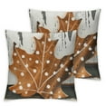 thumbnail image 1 of nygtbtfer Fall Decor Pillow Set of 2 Pumpkin Stripes Fall Pillows Decorative Throw Pillows Orange Thanksgiving Cushion Case for Couch Sofa White, 1 of 7