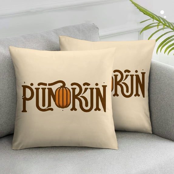 nygtbtfer Fall Decorative Throw Pillow Covers  Hello Pumpkin Fall Decor Outdoor Farmhouse Pillow Cases for Home Couch (Orange Color)  White