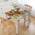thumbnail image 1 of nygtbtfer Fall Pumpkin Fruit Tablecloth Washable Wrinkle Free Table Cloths Cover Mat for Parties Dining Room Kitchen Elastic Edge White, 1 of 7