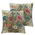 thumbnail image 1 of nygtbtfer Fall Wildflowers Throw Pillow Covers, Autumn Seasonal Decorations for Home Set of 2 White, 1 of 7