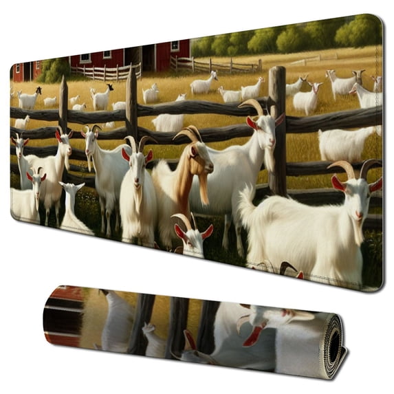 nygtbtfer Farm Animals Cute Mouse Pad,Fun Mouse Mat,Personalised Printed Mouse Pads for Work, Study and Gaming(Horizontal). 31.5x11.8 in