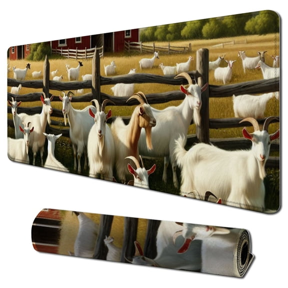 nygtbtfer Farm Animals Cute Mouse Pad,Fun Mouse Mat,Personalised Printed Mouse Pads for Work, Study and Gaming(Horizontal). 31.5x11.8 in