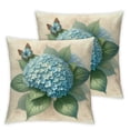 thumbnail image 1 of nygtbtfer Farm Outdoor Pillow Covers Set of 2, Decorative Throw Pillow Case Watercolor Floral Linen Linen Soft Cozy Cushion Pillowcases White, 1 of 7