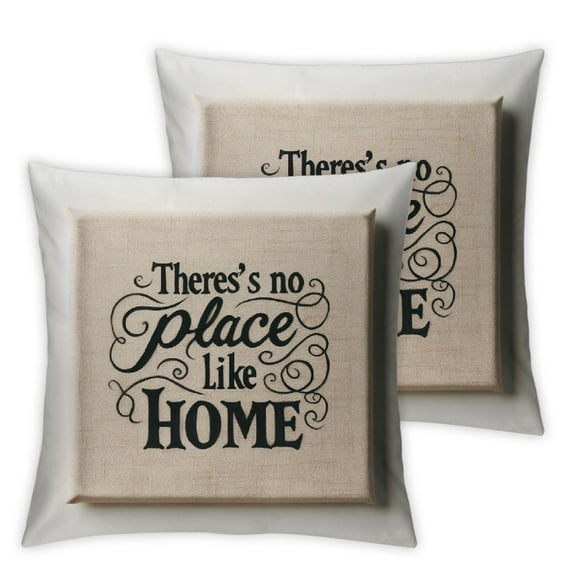 nygtbtfer Farmhouse Decorative Throw Pillow Covers with There’s No Place Like Home Saying Farmhouse Decor Pillowcase Home Decor Housewarming Gifts White