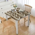 thumbnail image 1 of nygtbtfer  Farmhouse Style Linen tablecloths, Wrinkle Resistant Washable Dining Room Table Cloths for Rectangle Tables - Hemstitch Light Coffee White, 1 of 7