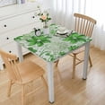 thumbnail image 1 of nygtbtfer  Fitted Floral Tablecloth, Green Vine Flower Elastic Edge Home Decor Washable Polyester Table Cover for Family Living Room Patio White, 1 of 7