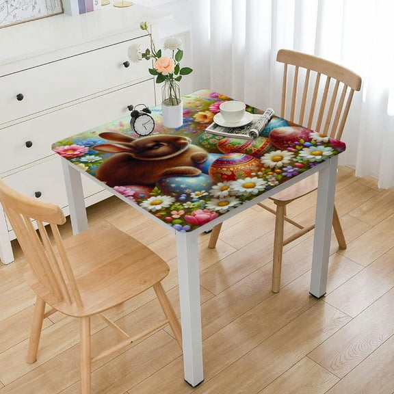 nygtbtfer Fitted Tablecloth Elastic Edged Table Cover, Cute Wipeable Table Cloths for Kitchen Dining Party Fit up Tables, on