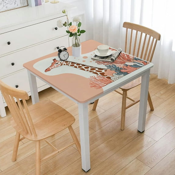 nygtbtfer Fitted Tablecloth Elastic Edged Table Cover,Watercolor Marine Life Turtle Coral Wipeable Table Cloths for Kitchen Dining Party Fit up Tables,Ocean Seaweed Shell Starfish