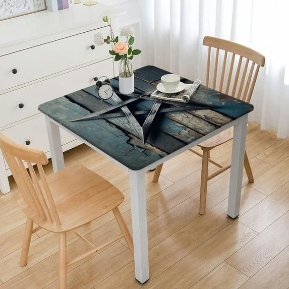 nygtbtfer Fitted Tablecloth for Table, Table Cover with Elastic Edge Table Cloth, Ring Circle Table White