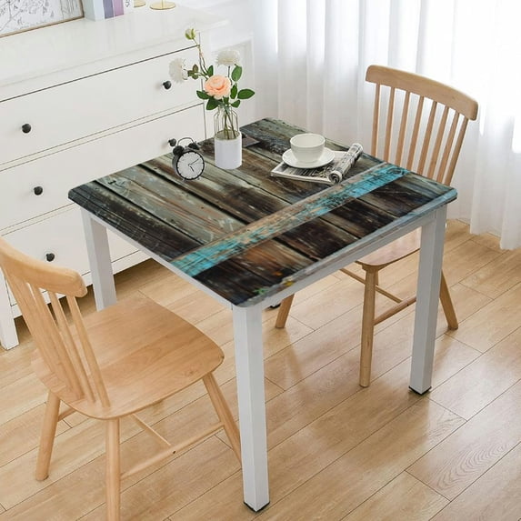 nygtbtfer Fitted Tablecloths, Polyester Decorative Table Clothes, Stain Resistant Washable Table Cover for Kitchen Living Room Use white