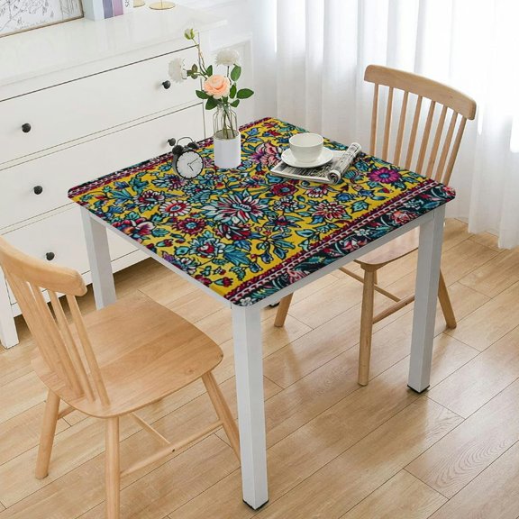 nygtbtfer Floral Print Tablecloth Square Cotton Table Linen Beach Throw
