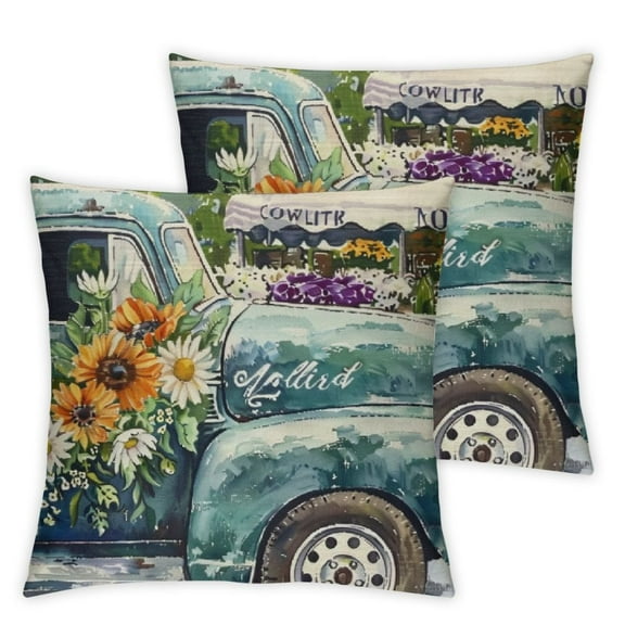 nygtbtfer Flower Decorative Throw Pillow of 2 Decor Decorative Throw Pillows White