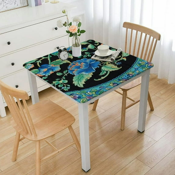 nygtbtfer French Floral Round Cotton Tablecloth