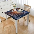 thumbnail image 1 of nygtbtfer Fun Christmas Theme Square Fitted Tablecloth with Elastic Edge Table Cloth for Indoor Outdoor Patio Picnic Camping Party Dinner white, 1 of 8